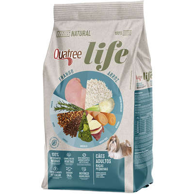 Ração Quatree Life Cães Adultos Raças Pequenas Frango e Arroz